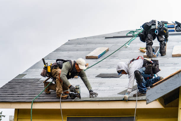 Professional Gutter Installation technician working in Morrison, IL